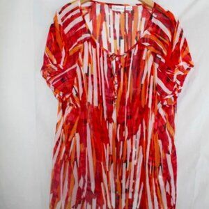 Liz Claiborne Printed Top Size 2X